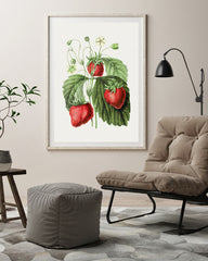 Erdbeer-Früchte am Zweig