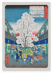 Utagawa Kuniyoshi - Kirschblüten in Yoshiwara - 100 berühmte Ansichten von Edo