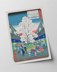 Utagawa Kuniyoshi - Kirschblüten in Yoshiwara - 100 berühmte Ansichten von Edo