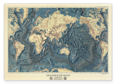 Wissenschftliche Karte "Boden der Ozeane"