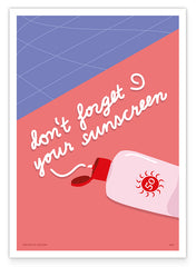 Sonnencréme Sommermotiv "Don't forget your sunscreen"