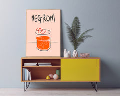 Negroni Cocktail mit Eiswürfeln