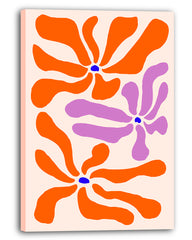 Retro Blumen Muster in Orange