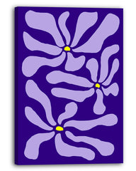 Retro Blumen Muster in Violett