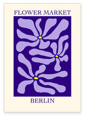 Berlin Flower Market - Blumen-Muster in Violett