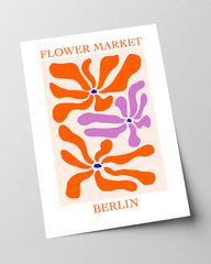 Flower Market Berlin - Blumen-Muster in Orange