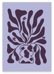 Boho Blumen Muster in Violett