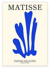 Papiers Découpiérs - Blaue Koralle von Matisse inspiriert
