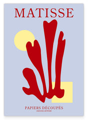 Rote Koralle mit Sonne im Stil von Matisse