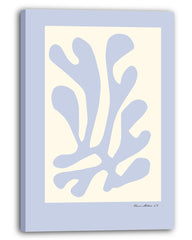 Abstraktes Blatt in Hellblau - Matisse inspiriert