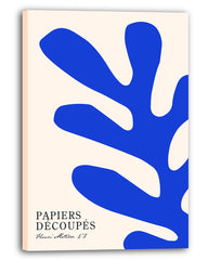 Abstraktes Blatt in Blau von Matisse inspiriert