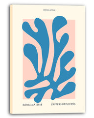 Abstraktes Blatt in Petrol - Matisse inspiriert