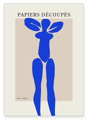 Abstrakte Frauen-Silhouette im Matisse-Stil