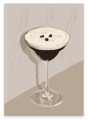 Espresso Martini mit Kaffeebohnen