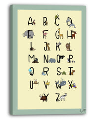 ABC Poster mit Tieren - Deutsches Alphabet