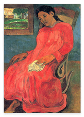Paul Gauguin - Frau im rotem Kleid