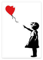 Banksy - Balloon Girl Mädchen mit Luftballon Street Art