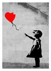 Banksy - Balloon Girl (Mädchen mit Luftballon) Street Art Klassiker