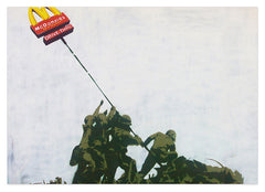 Banksy - Soldaten heben McDonald's Drive In Schild hoch (Soldiers of McDonald's)