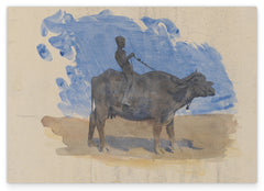 John Singer Sargent - Junge auf Wasserbüffel (aus Sammelalbum)