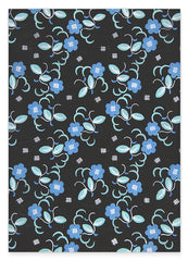 Paul Poiret zugeschrieben - Stoffdesign mit blauen Blumen