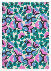 Paul Poiret zugeschrieben - Textil-Design mit süßen Erbsen Blumen und Reben