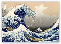 Katsushika Hokusai - Die Welle - Unter der Welle vor Kanagawa (Kanagawa Oki Nami Ura), auch bekannt als "Die Große Welle", aus der Serie Sechsunddreißig Ansichten des Bergs Fuji (Fugaku sanjūrokkei)