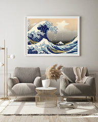 Katsushika Hokusai - Die Welle - Unter der Welle vor Kanagawa (Kanagawa Oki Nami Ura), auch bekannt als "Die Große Welle", aus der Serie Sechsunddreißig Ansichten des Bergs Fuji (Fugaku sanjūrokkei)