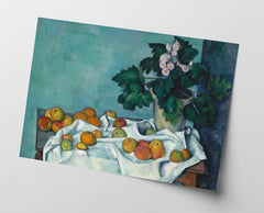 Paul Cézanne - Stillleben mit Äpfeln und einem Topf Primeln