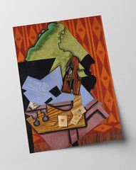 Juan Gris - Violine und Spielkarten auf einer Tabelle