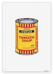 Banksy Dose - Tomato Soup - Andy Warhol Pop-Art Modern Street-Art Marketing - Moderner Kunstdruck Klein bis Groß XXL