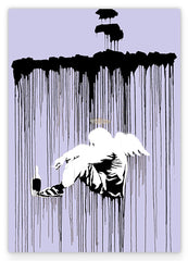 Graffiti Engel, Street-Art Banksy Klimaschutz - Moderner Kunstdruck Canvas - Wohnzimmer, Inneneinrichtung Deko