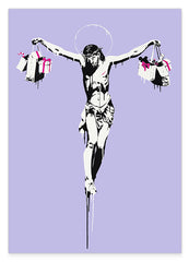 Jesus - Konsumkritik, Street-Art Banksy - Moderner Kunstdruck - Perfekte als Geschenk, Wohnzimmer, Inneneinrichtung Deko