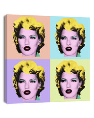 Pop-Art Kate Moss meets Marilyn Monroe - Banksy Inspiriert von Andy Warhol, Street-Art - Moderner Kunstdruck Canvas