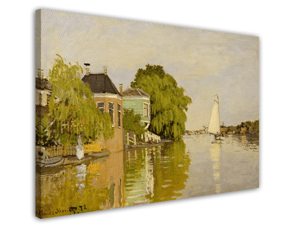 Claude Monet - Häuser am Ufer der Zahn (1871)