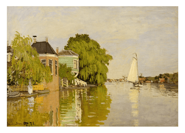 Claude Monet - Häuser am Ufer der Zahn (1871)