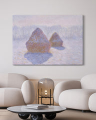 After Hover: Claude Monet - Heuhaufen (Effekt von Schnee und Sonne) (1891)
