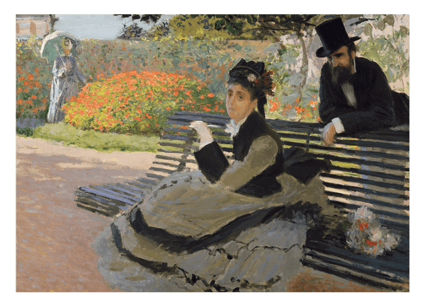 Claude Monet - Camille Monet auf einer Gartenbank (1873)