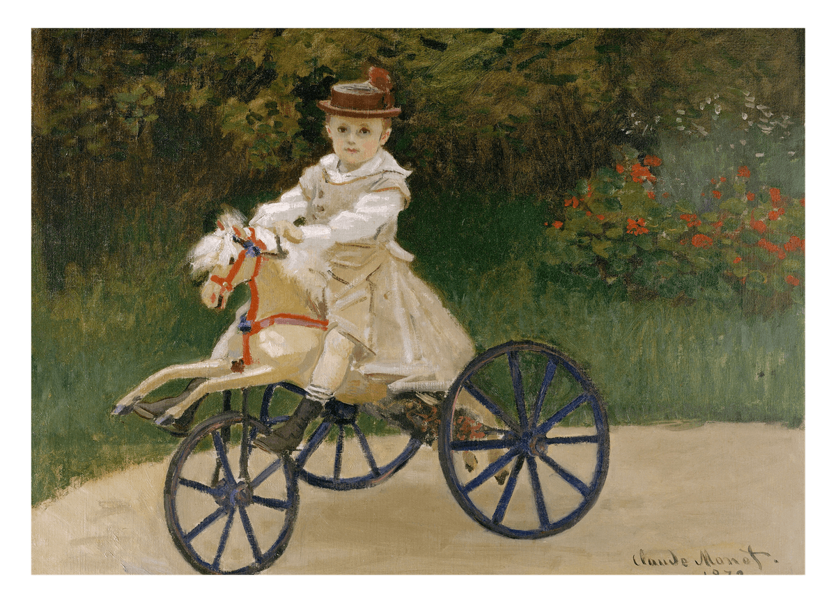 Claude Monet - Jean Monet auf seinem Pferderad (1872)