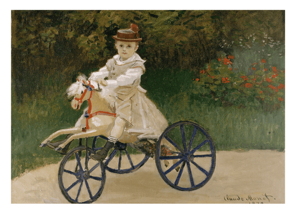 Claude Monet - Jean Monet auf seinem Pferderad (1872)