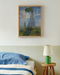 After Hover: Claude Monet - Frau mit Sonnenschirm - Madame Monet mit ihrem Sohn (1867)