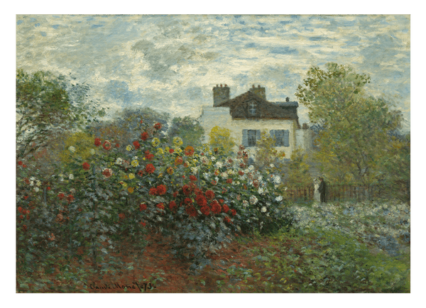 Claude Monet - Des Künstlers Garten in Argenteuil (Eine mit Dahlien bewachsene Gartenecke) (1873)