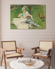 After Hover: Claude Monet - Madame Monet mit ihrem Sohn (1874)