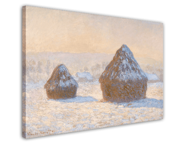 Claude Monet - Heuschober am Morgen, Schneeeffekt (1891)