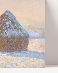 After Hover: Claude Monet - Heuschober am Morgen, Schneeeffekt (1891)