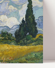 After Hover: Vincent van Gogh - Weizenfeld mit Zypressen (1889)