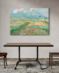 After Hover: Vincent van Gogh - Weizenfeld nach Regen (Die Ebene von Auvers) (1889)