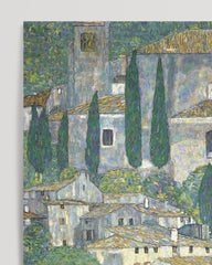 After Hover: Gustav Klimt - Kirche in Cassone (Landschaft mit Zypressen) (1913)