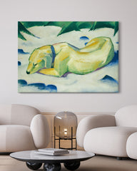 After Hover: Franz Marc - Liegender Hund im Schnee (191011)