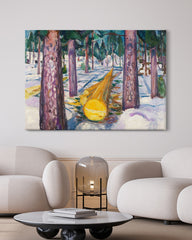 After Hover: Edward Munch - Gelber Baumstamm (1912)